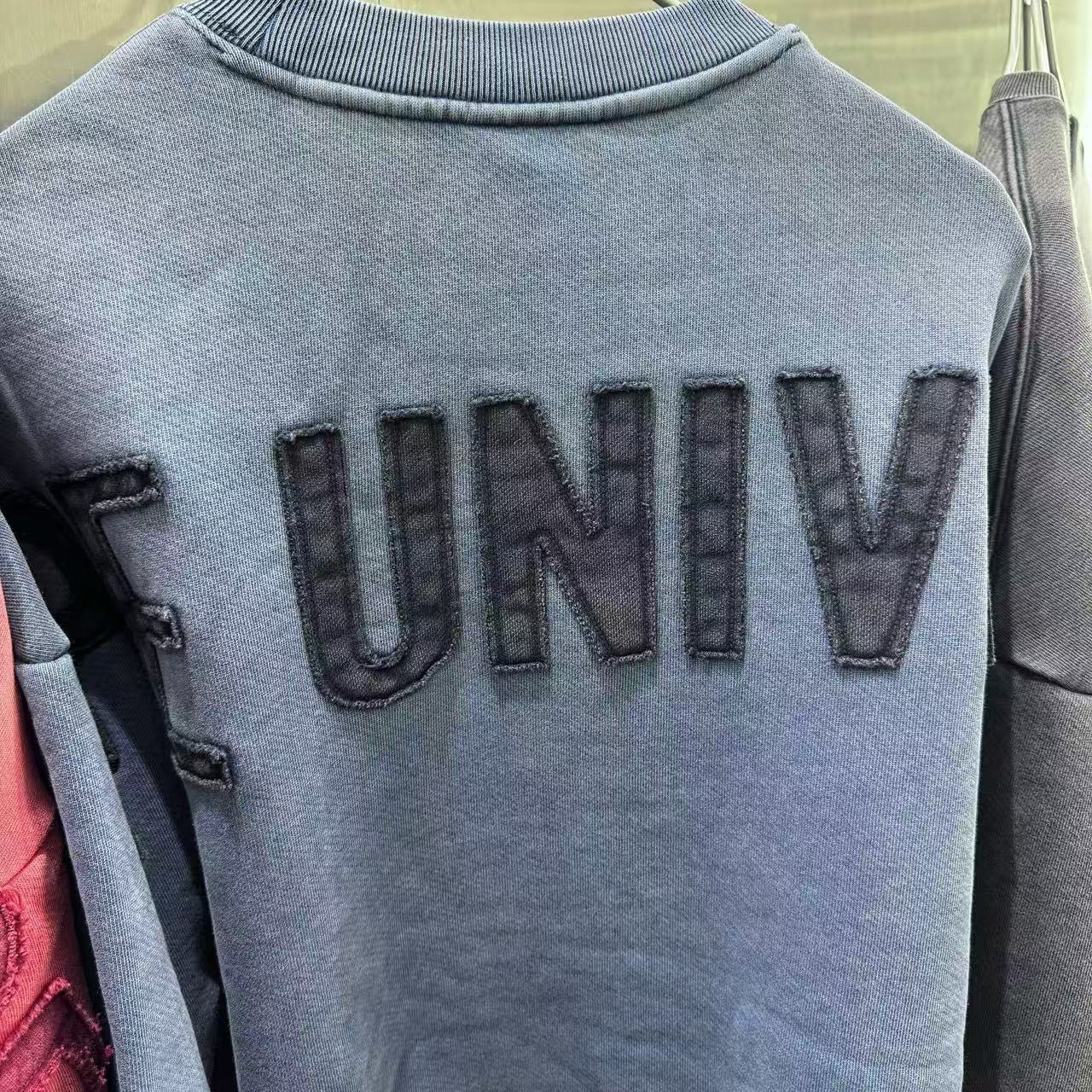 香港直郵 專櫃正品 Aape 26春夏男 字母刺繡復古做舊猿人圓領衛衣D360