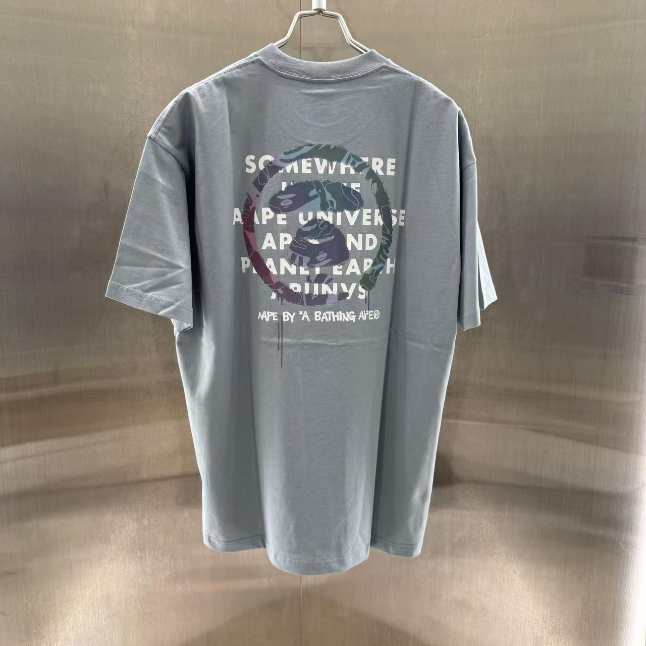 2025 AAPE 春夏 AAPEUNVS moonface tee 迷彩猿人圓章印花休閑潮流短袖T恤 1646