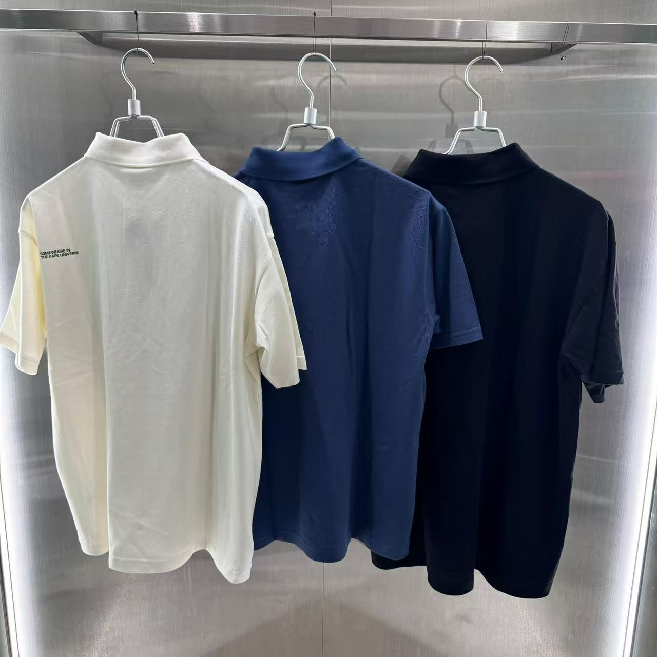 香港代購 專櫃正品 26春夏 Aape 男 猿人撲克黑桃徽章純色簡約舒適POLO衫1806
