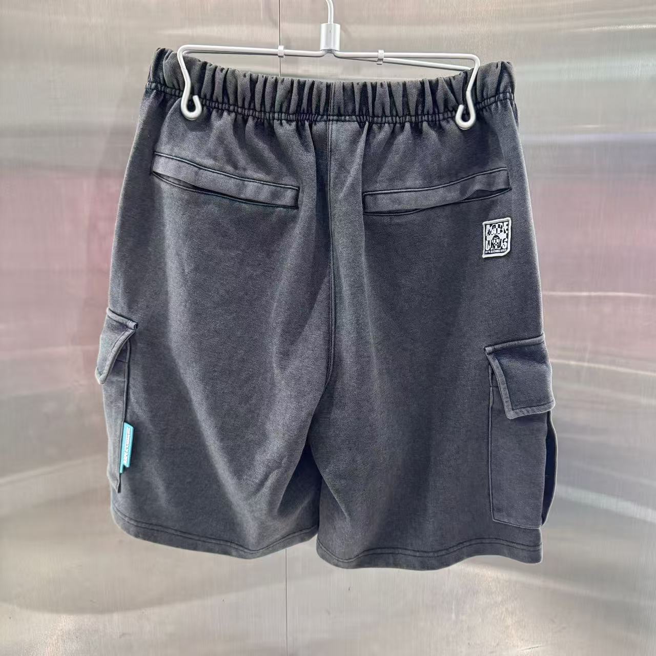 香港代購 專櫃正品 26春夏 Aape 男  AAPEUNVS 猿人刺繡復古水洗做舊潮流工裝短褲C605