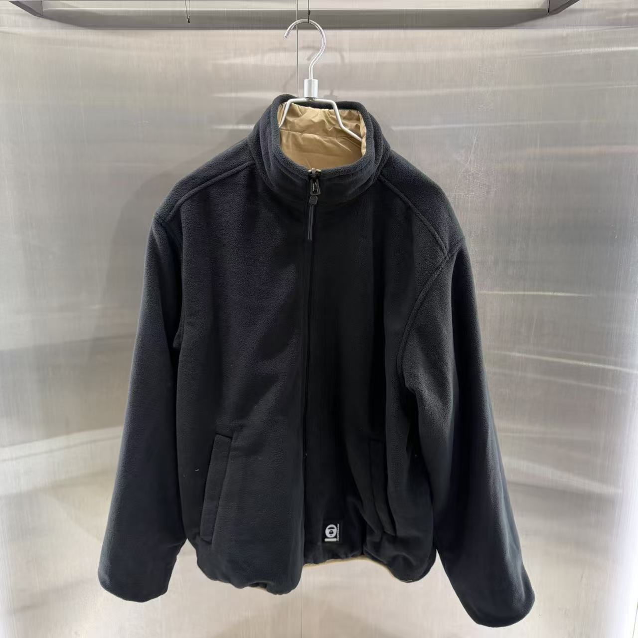 香港直郵 Aape 25秋冬 男 小標徽章休閑潮流雙面穿絨面夾克外套7732