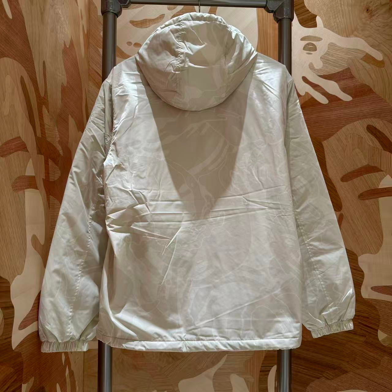 香港直郵 Aape 26秋冬 男 牙刷繡徽章連帽迷彩夾棉教練夾克外套7790