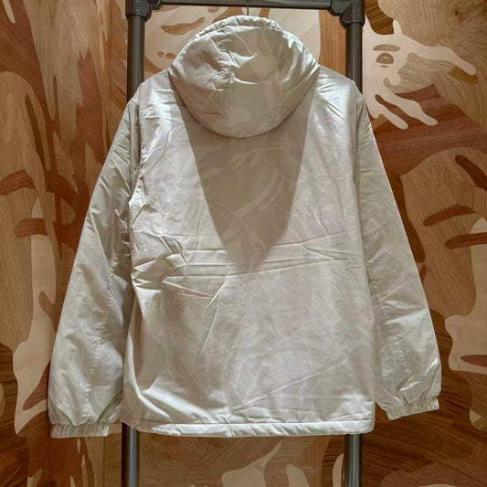 香港直郵 Aape 26秋冬 男 牙刷繡徽章連帽迷彩夾棉教練夾克外套7790