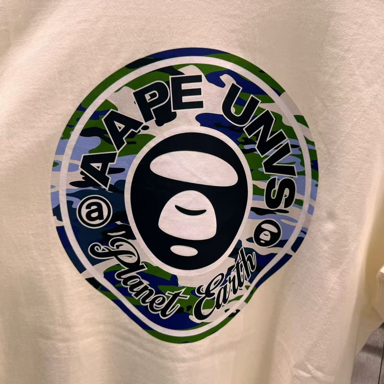 香港直郵 專櫃正品 Aape 男裝 26春夏圓環迷彩猿人印花潮流休閑短袖T恤1858