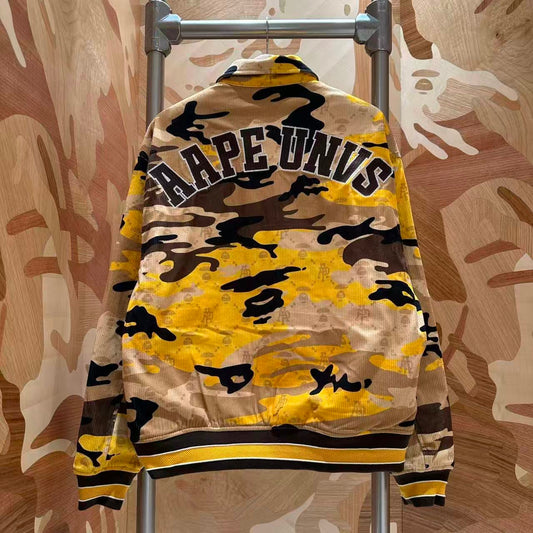 香港直郵 Aape 男装 26秋冬美式迷彩灯芯绒棒球服学院风夹克外套7805 AAPJKM7805XXR