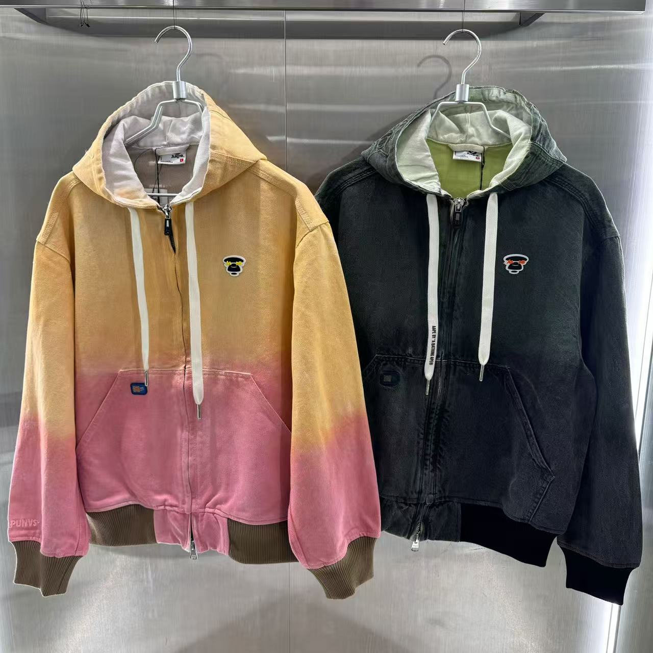 香港代購 專櫃正品 Aape 男裝 26春夏漸變色星星帽拉鍊夾克外套7775