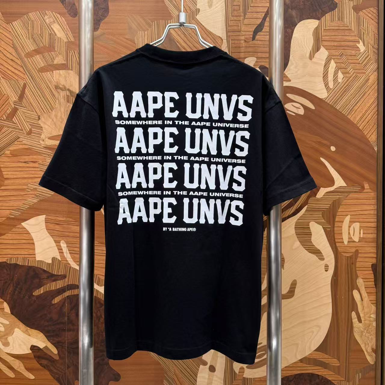 香港直郵 Aape 男裝 26春夏迷彩猿人重復字母印花潮流短袖T恤1773