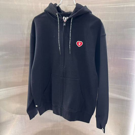 香港代購 專櫃正品 Aape 男裝 26春夏心型猿人徽標純色連帽衛衣D346