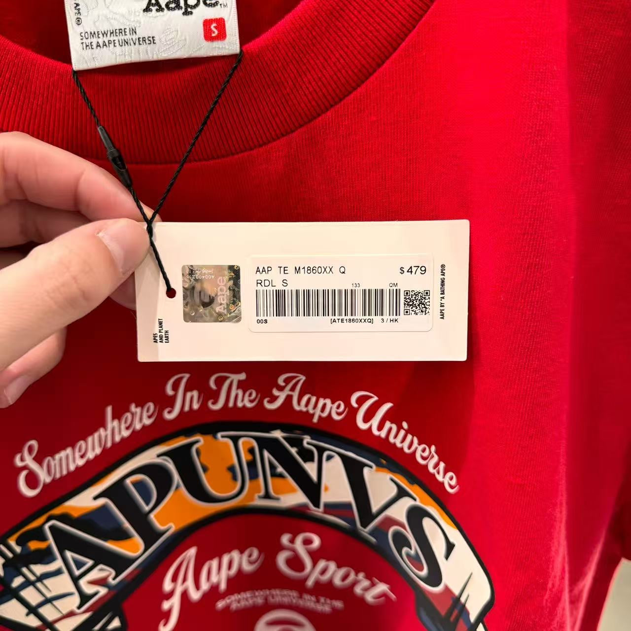 香港直郵 專櫃正品 Aape 男裝 26春夏經典迷彩Logo字母印花短袖T恤1860