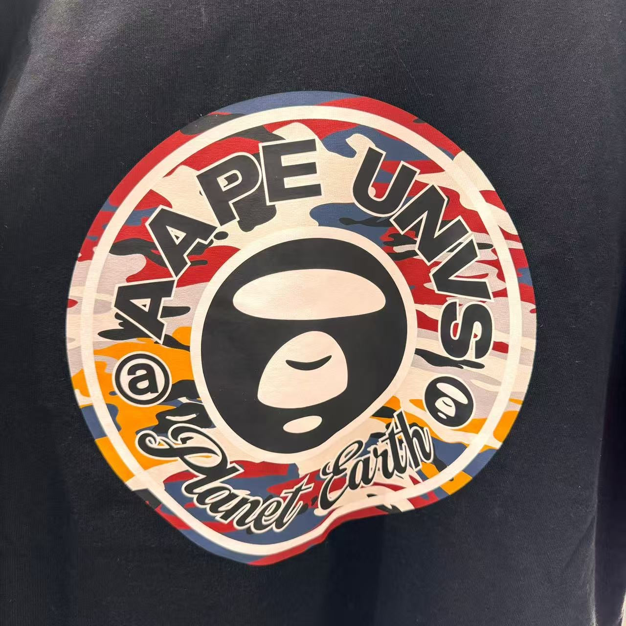 香港直郵 專櫃正品 Aape 男裝 26春夏圓環迷彩猿人印花潮流休閑短袖T恤1858