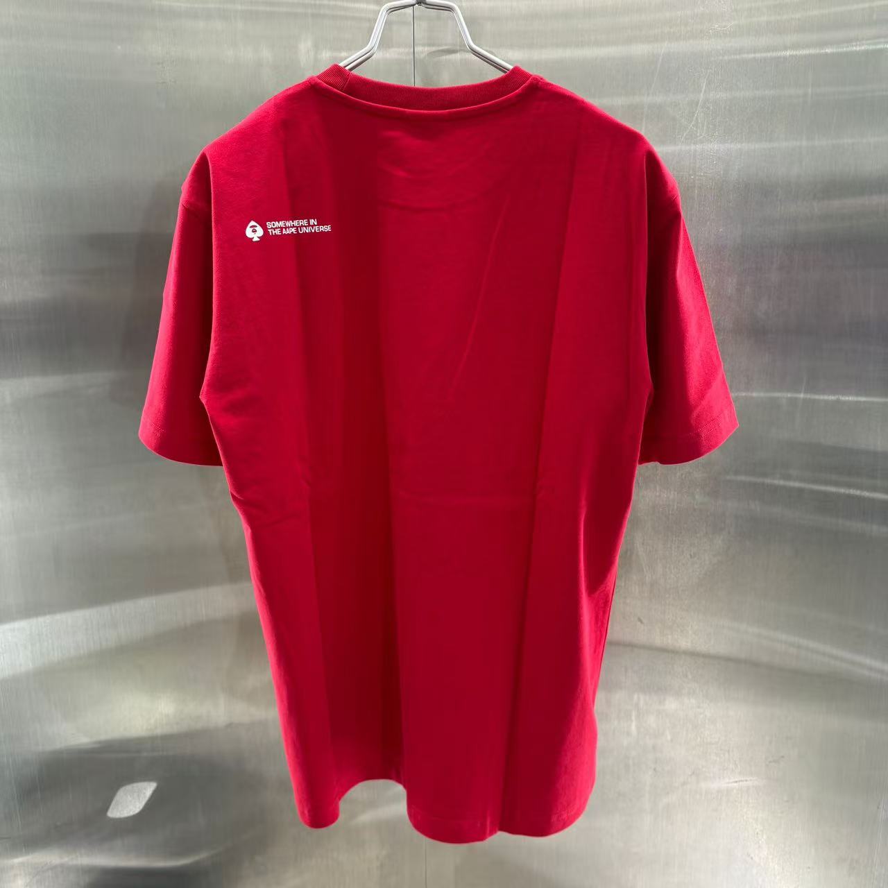 香港直郵 專櫃正品 Aape 男裝 26春夏黑桃型猿人徽章舒適簡約圓領短袖T恤1809