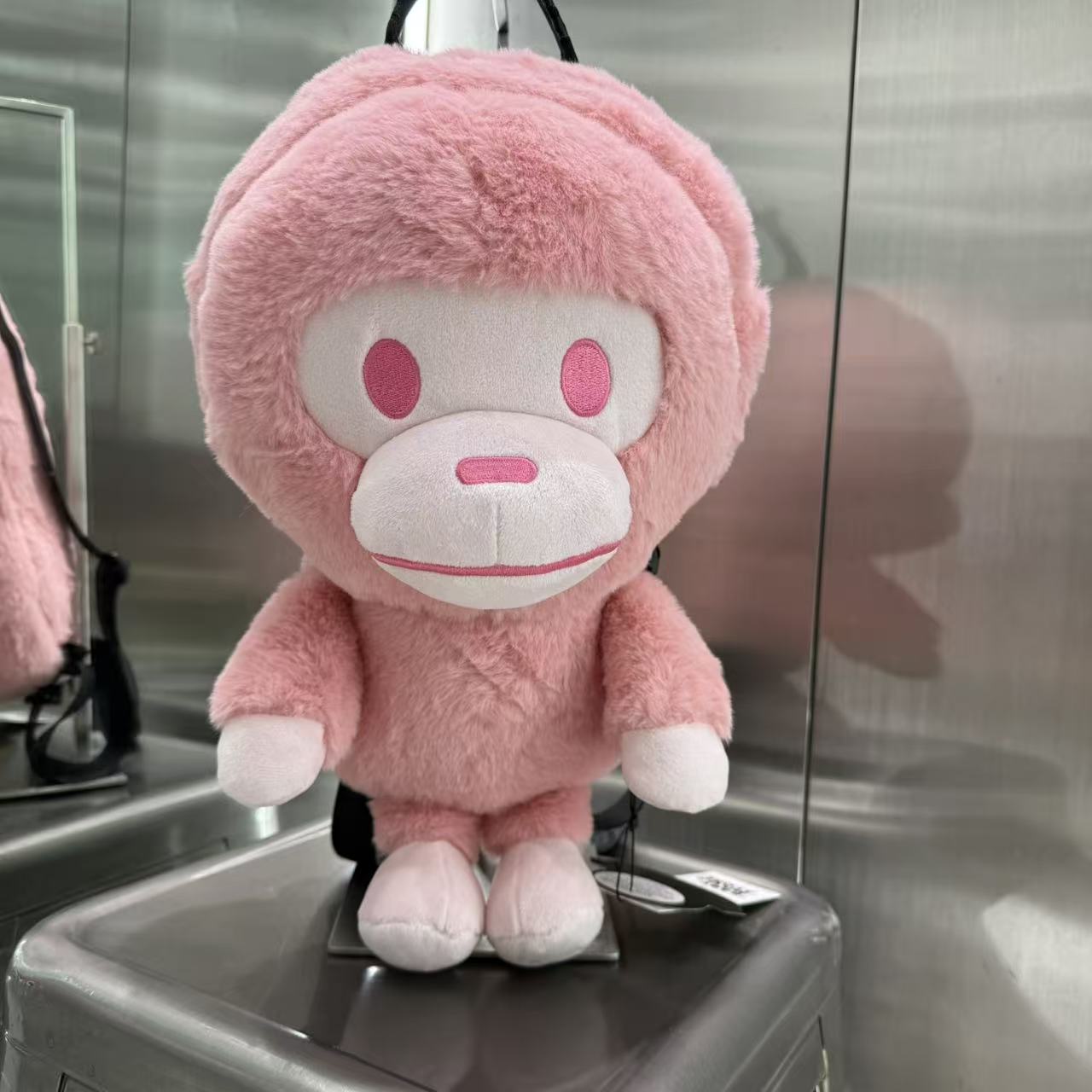 香港直郵 BABY MILO STORE  25秋冬 超可愛粉色小猴立體3d小猴背包 4235