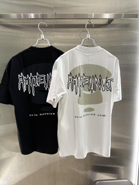2025 Aape 男裝 秋冬猿人字母印花休閑潮流短袖T恤 AAPEUNVS moonface tee 1730
