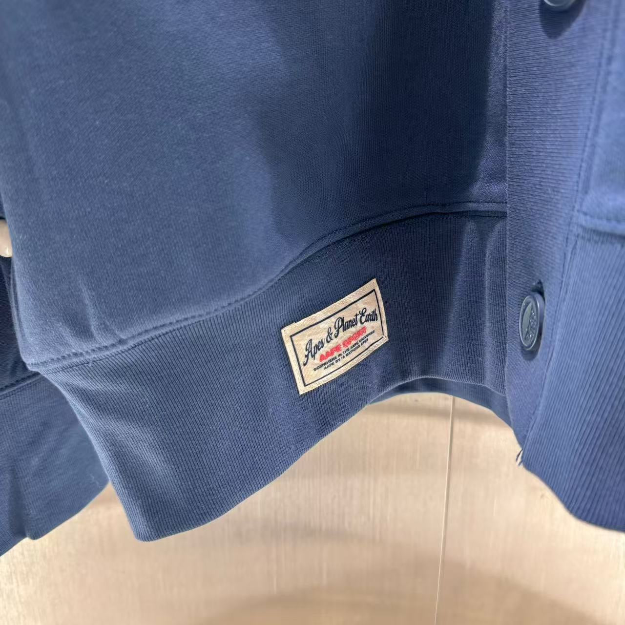 香港直郵 專櫃正品 Aape 26春夏男 A字母刺繡美式復古衛衣開衫外套D350