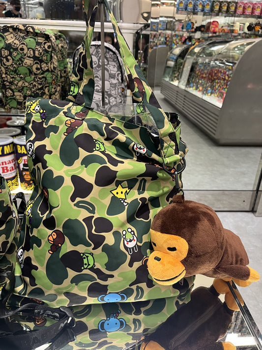 香港專櫃 BABY MILO STOR 卡通小猴掛件可收納袋兩件套組 環保袋4388