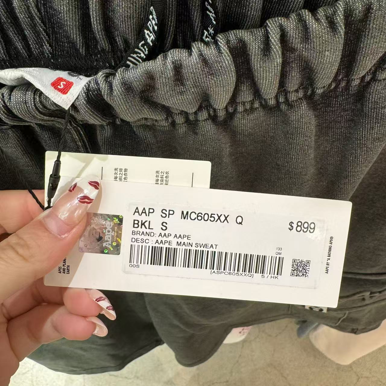 香港代購 專櫃正品 26春夏 Aape 男  AAPEUNVS 猿人刺繡復古水洗做舊潮流工裝短褲C605