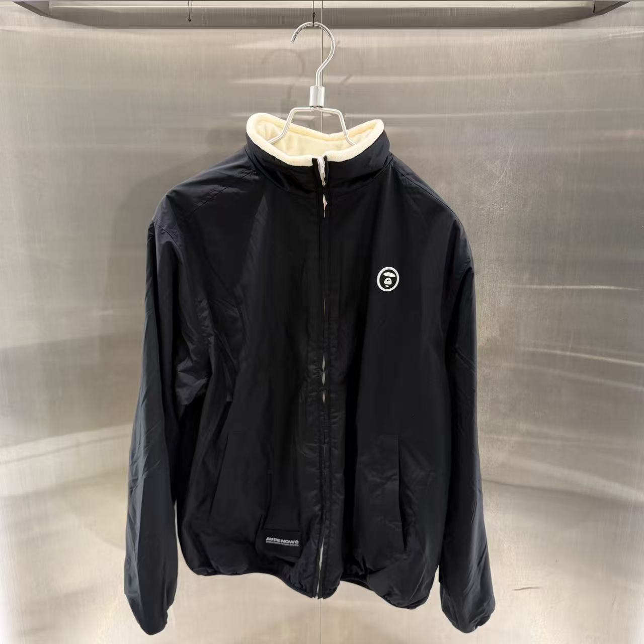 香港直郵 Aape 25秋冬 男 小標徽章休閑潮流雙面穿絨面夾克外套7732