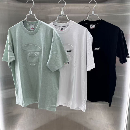香港代購 專櫃正品 26春夏 Aape 男 AAPEUNVS 浮雕猿人印花潮流舒適休閒短袖T恤1836