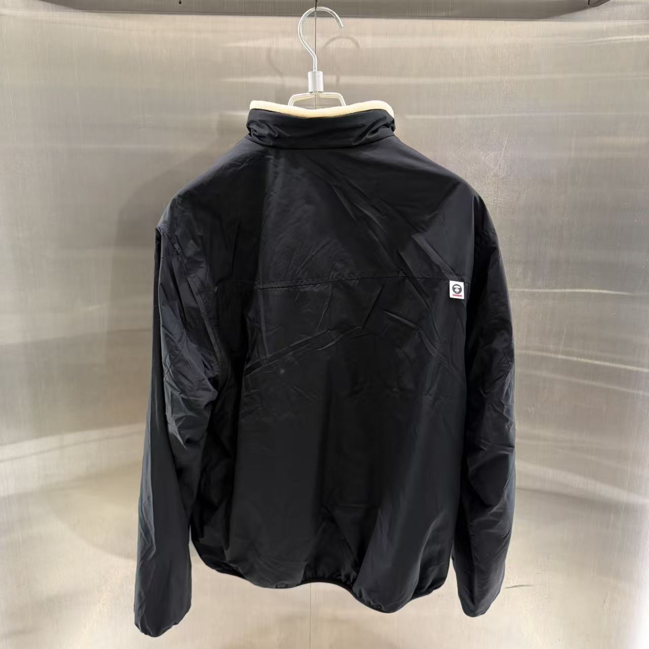 香港直郵 Aape 25秋冬 男 小標徽章休閑潮流雙面穿絨面夾克外套7732