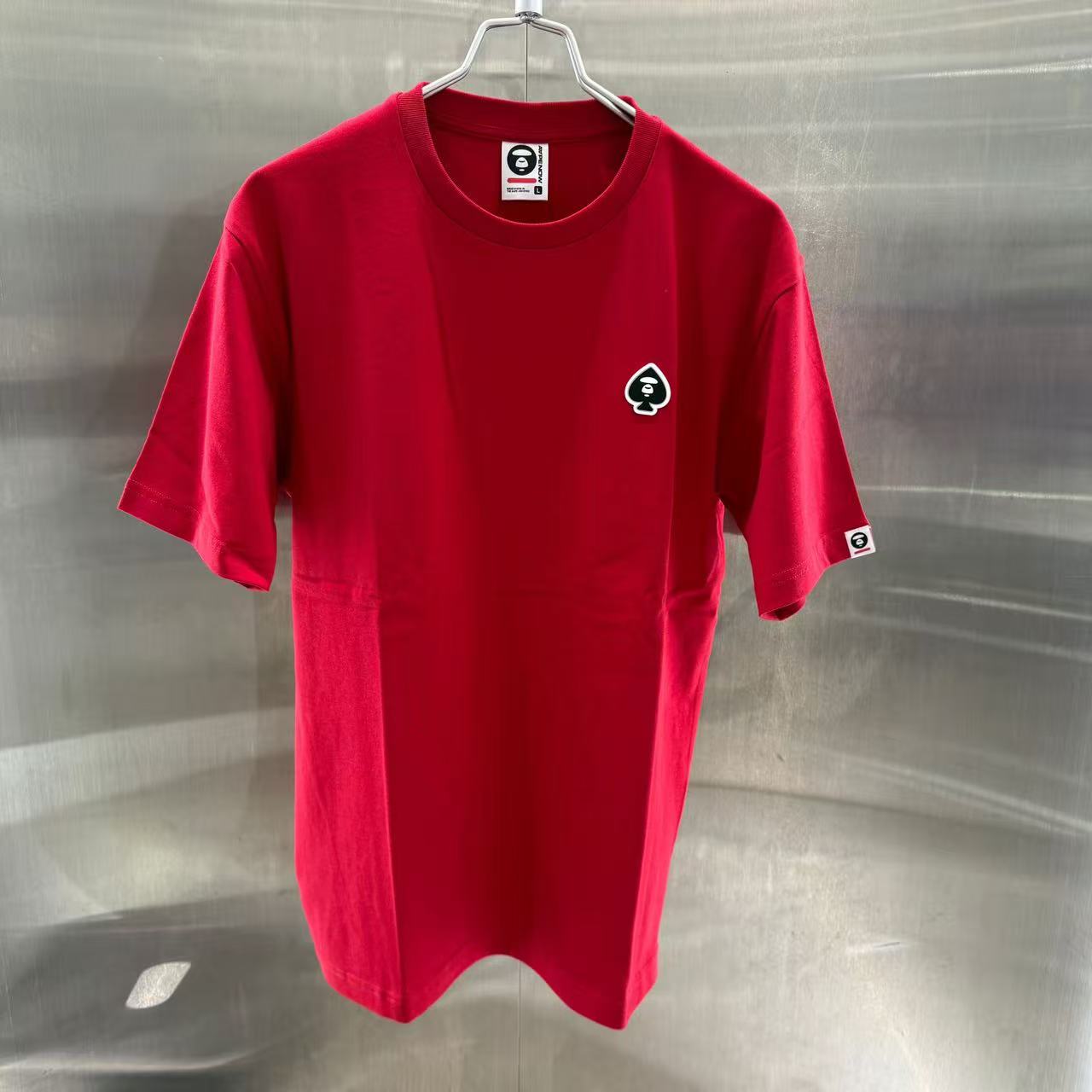 香港直郵 專櫃正品 Aape 男裝 26春夏黑桃型猿人徽章舒適簡約圓領短袖T恤1809