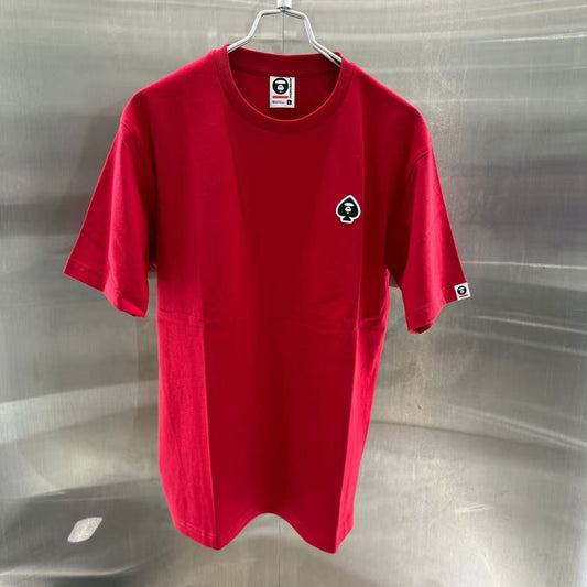 香港直郵 專櫃正品 Aape 男裝 26春夏黑桃型猿人徽章舒適簡約圓領短袖T恤1809