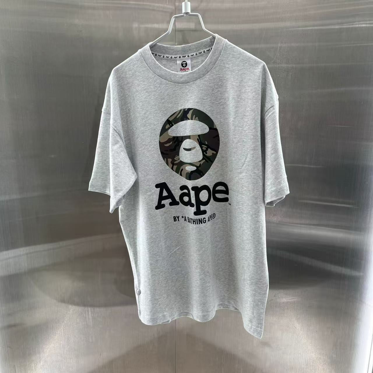 香港直郵 Aape 男裝 26春夏 迷彩圓章印花休閑潮流短袖T恤1640