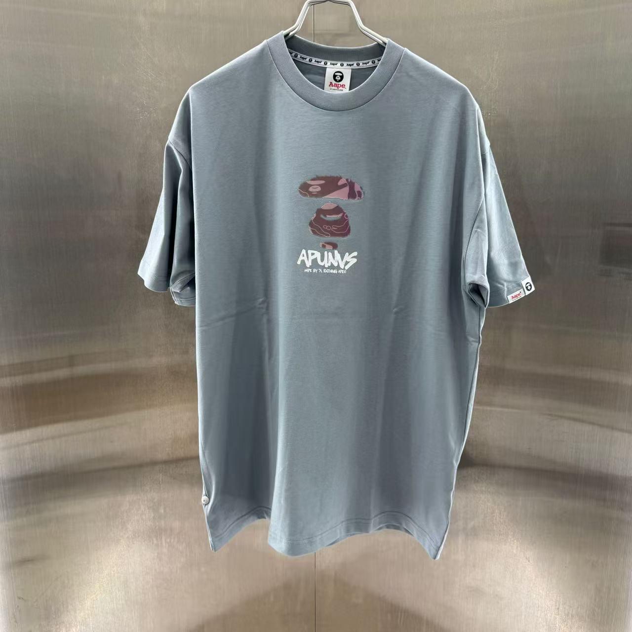 2025 AAPE 春夏 AAPEUNVS moonface tee 迷彩猿人圓章印花休閑潮流短袖T恤 1646