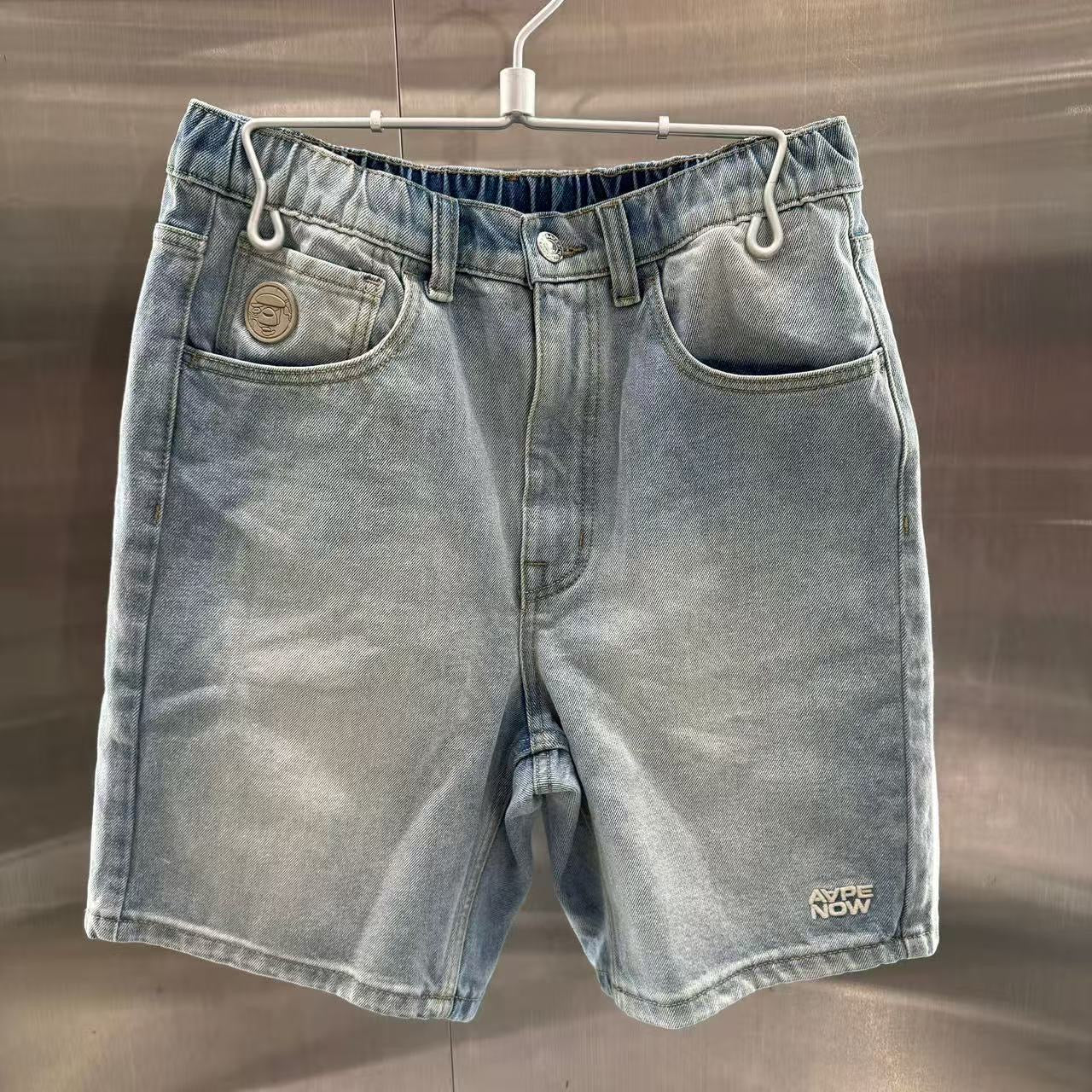 香港代購 專櫃正品 26春夏 Aape 男 AAPENOW 猿人小標徽章舒適簡約短褲 C678
