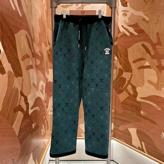 香港直郵 Aape 男裝 26秋冬雙麵穿老花猿人迷彩純色休閒衛褲D666 AAPPTMD666XXR