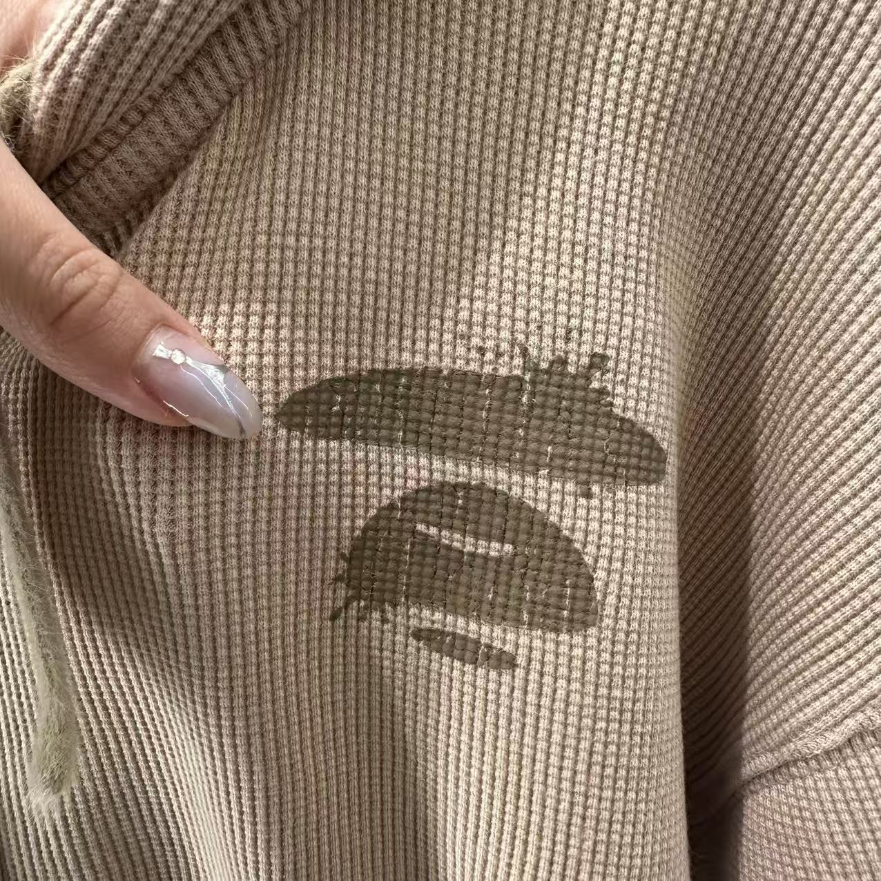 香港直郵 Aape 25秋冬 女裝 裂紋印花水洗做舊連帽衛衣外套D332