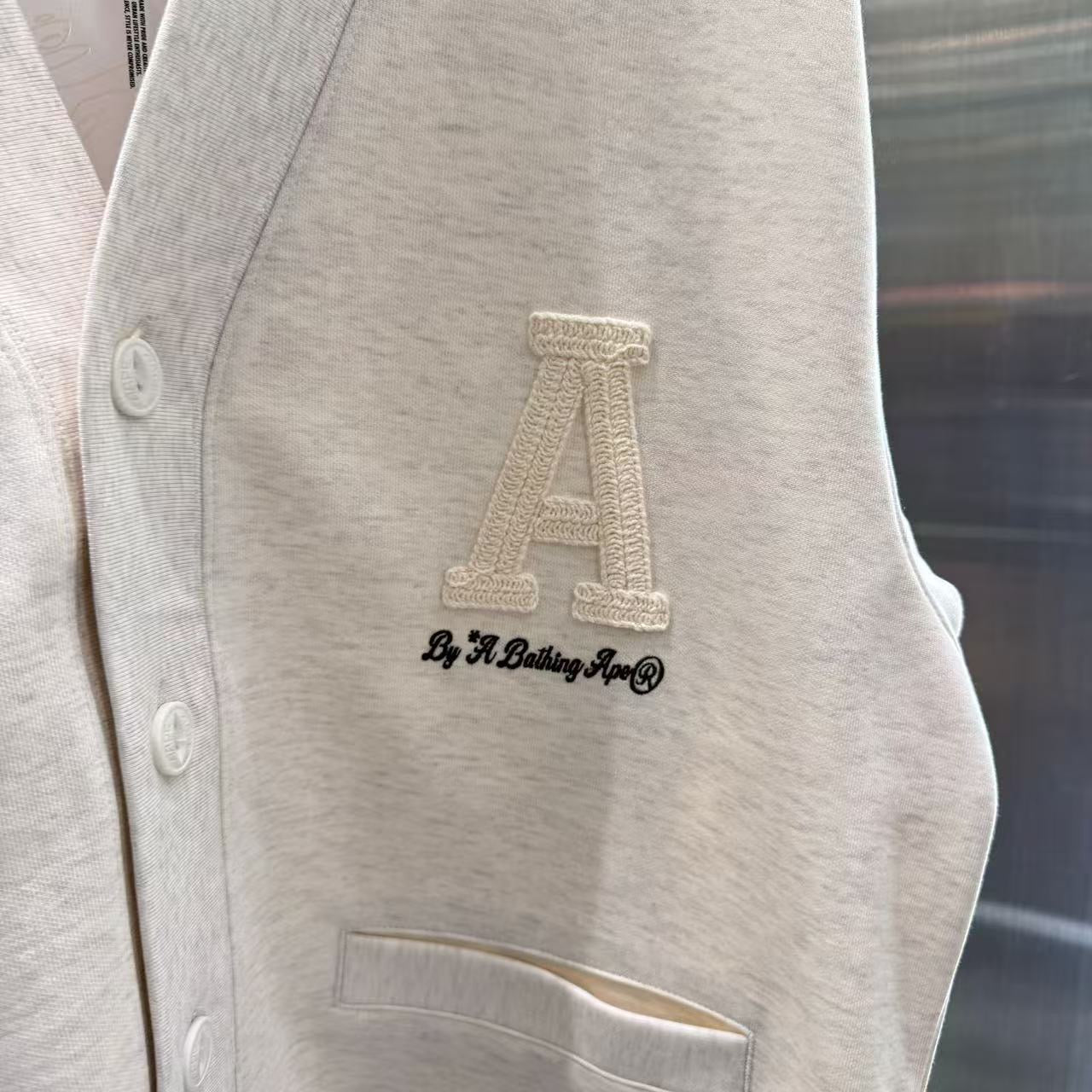 香港直郵 專櫃正品 Aape 26春夏男 A字母刺繡美式復古衛衣開衫外套D350