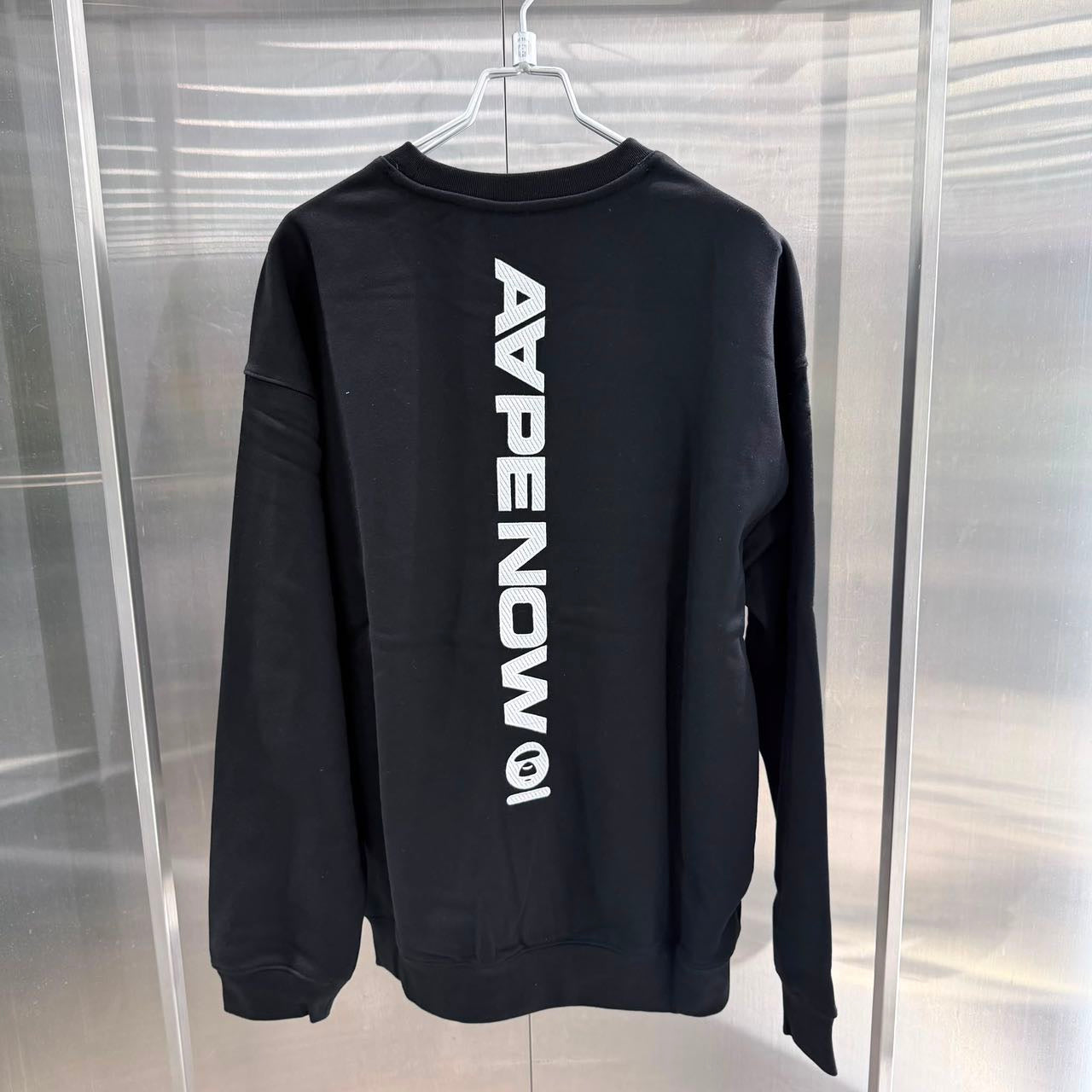 香港直郵 Aape 26秋冬 男 AAPENOW 牙刷繡徽章圓領衛衣D374