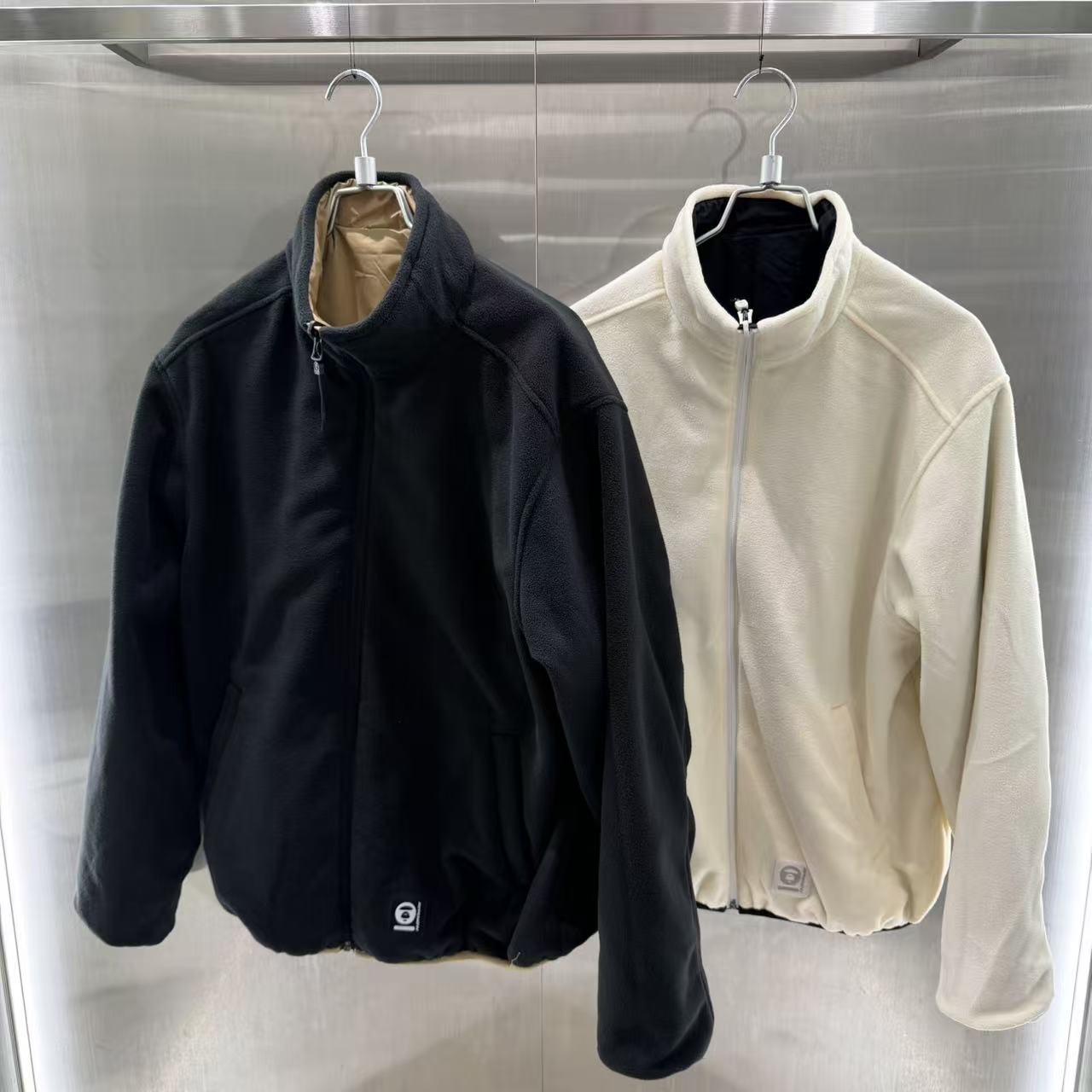 香港直郵 Aape 25秋冬 男 小標徽章休閑潮流雙面穿絨面夾克外套7732