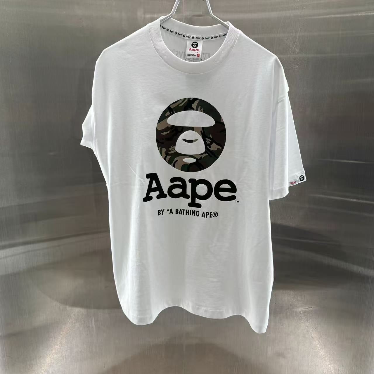 香港直郵 Aape 男裝 26春夏 迷彩圓章印花休閑潮流短袖T恤1640