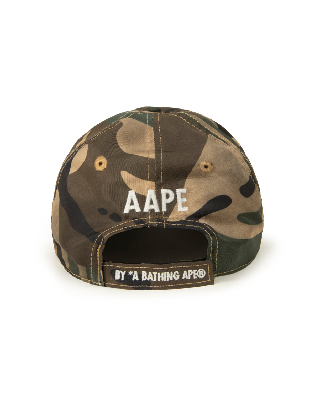 香港直郵 Aape 男裝 猿人刺繡章經典迷彩棒球帽鴨舌帽5410 AAPCPM5410XXR