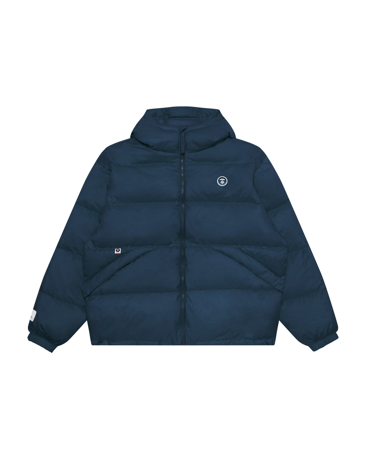 香港直郵 Aape 男裝 26秋冬牙刷繡徽章純色質感連帽羽絨服外套7787 AAPDNM7787XXR