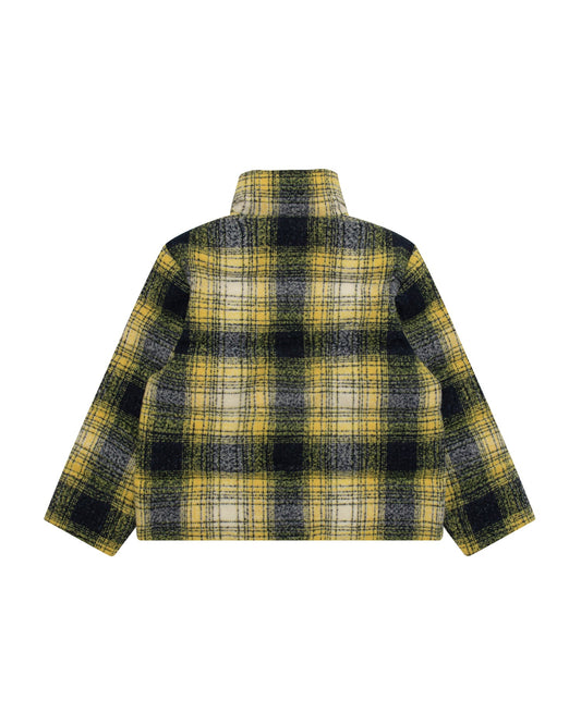 香港直郵 Aape 26秋冬 猿人刺繡徽章撞色格紋立領羽絨服外套7800 AAPDNM7800XAR