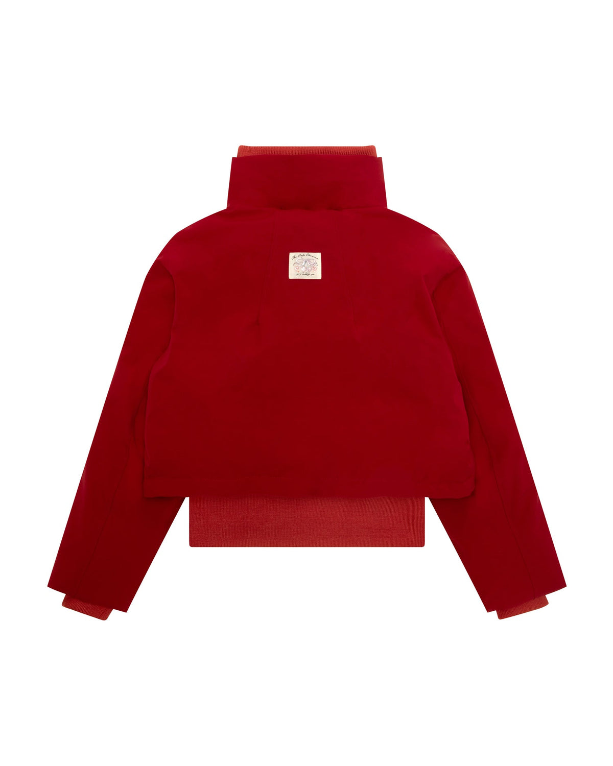 香港直郵 Aape 26秋冬 女裝秋冬花卉猿人刺繡章短款立領羽絨外套7819 AAPDNW7819XXR