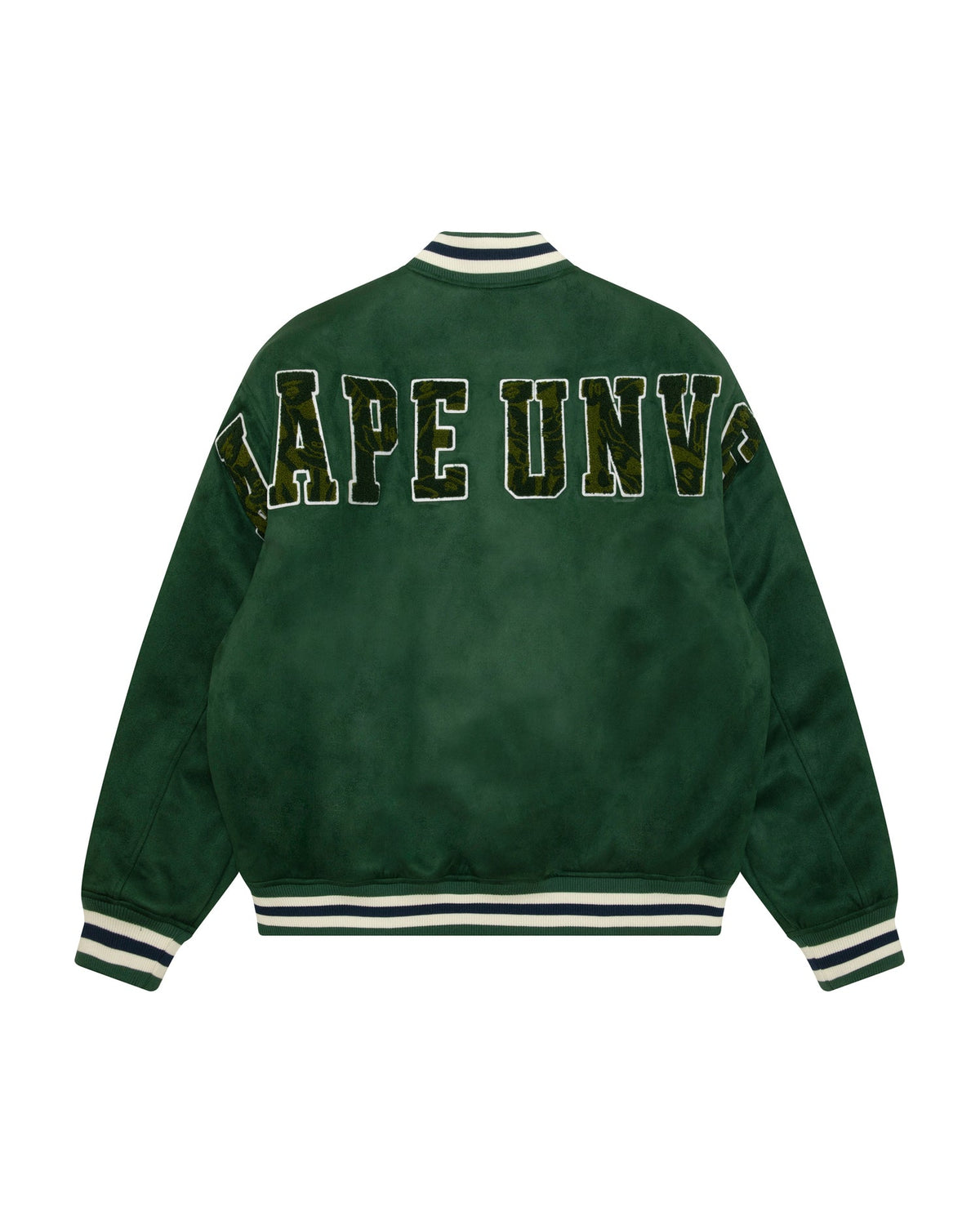 香港直郵 Aape 男装 26秋冬毛巾绣仿麂皮夹棉棒球服夹克外套7797 AAPJKM7797XXR