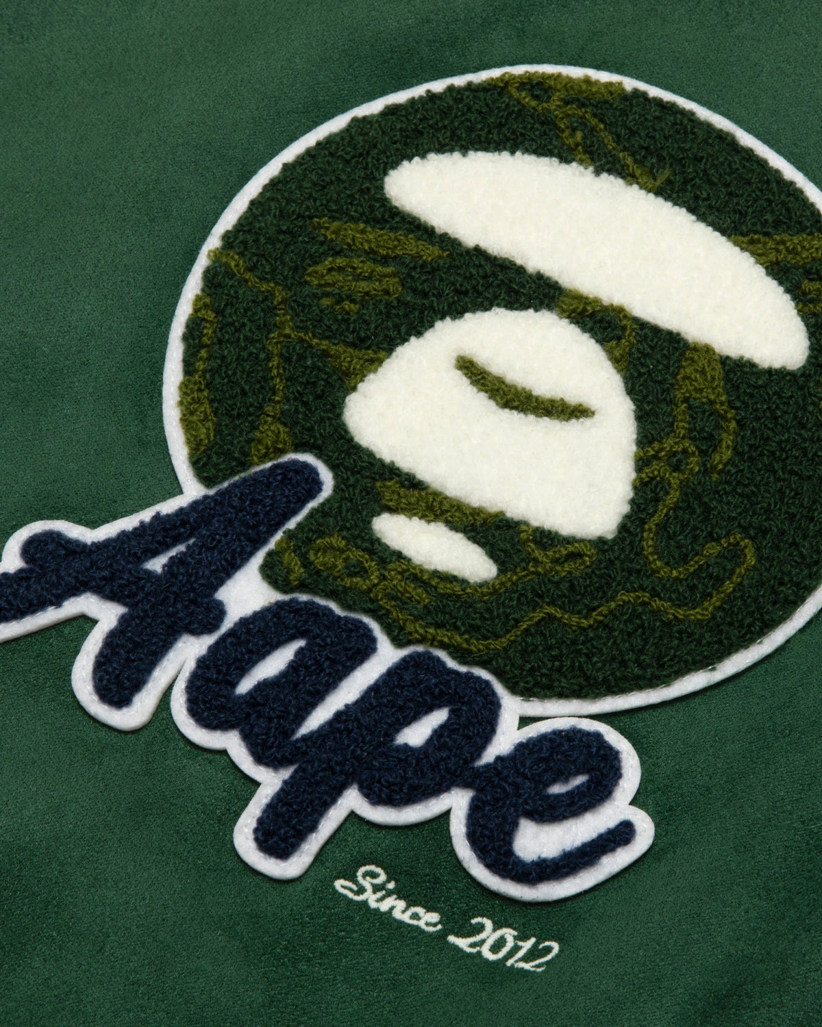 香港直郵 Aape 男装 26秋冬毛巾绣仿麂皮夹棉棒球服夹克外套7797 AAPJKM7797XXR