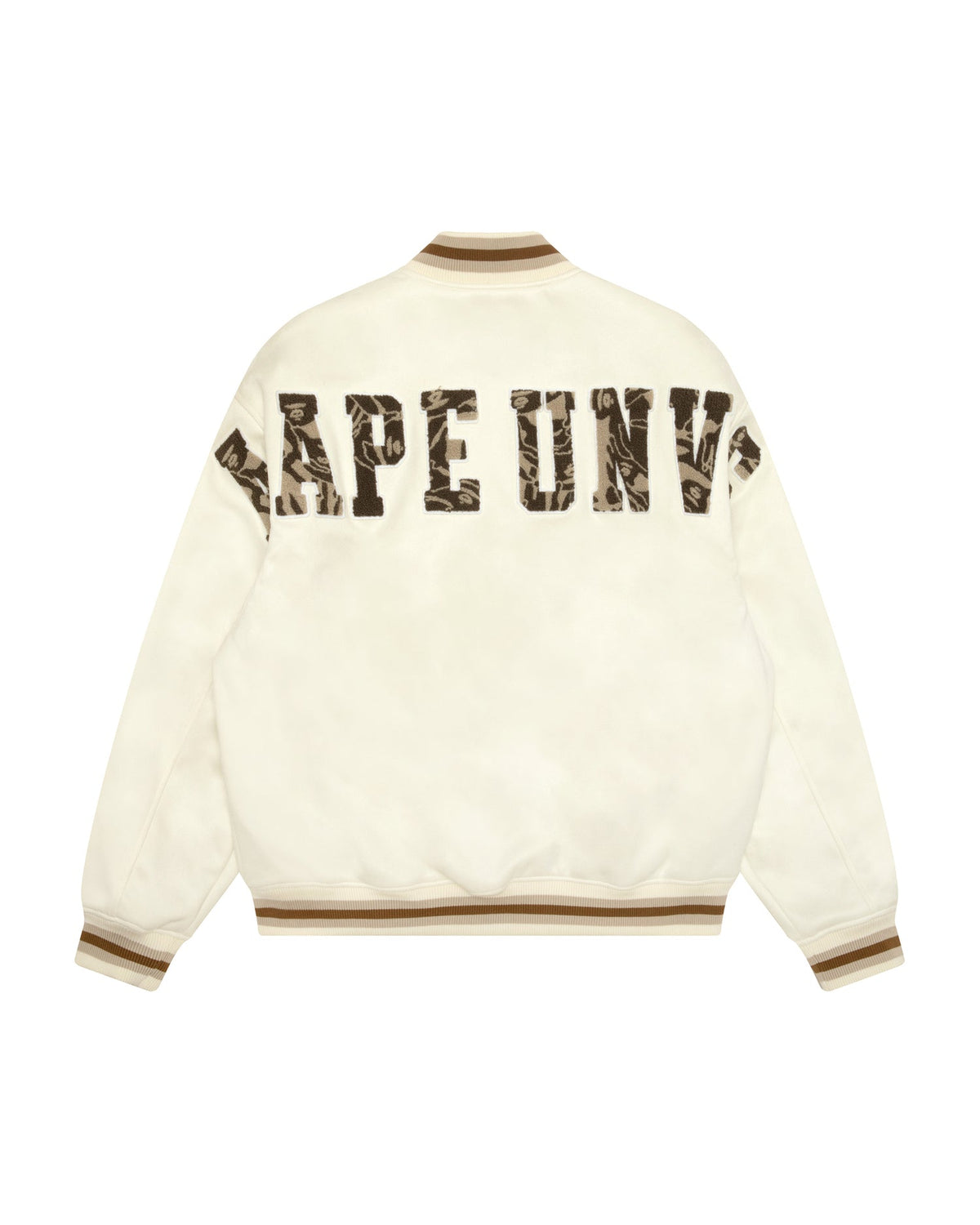 香港直郵 Aape 男装 26秋冬毛巾绣仿麂皮夹棉棒球服夹克外套7797 AAPJKM7797XXR