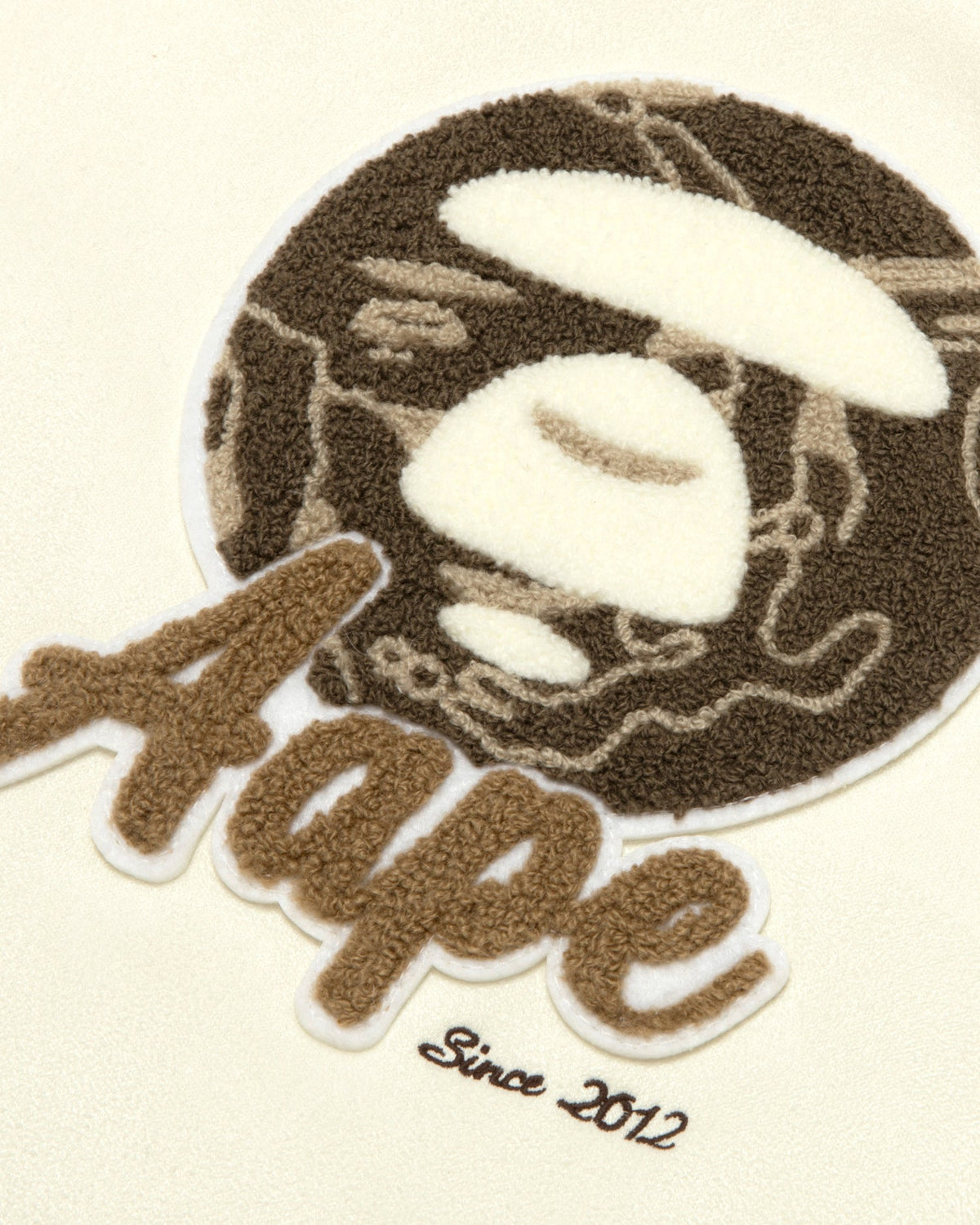 香港直郵 Aape 男装 26秋冬毛巾绣仿麂皮夹棉棒球服夹克外套7797 AAPJKM7797XXR