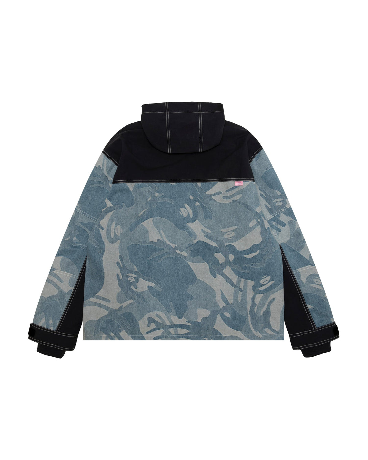 香港直郵 Aape  男裝秋冬水洗猿人迷彩牛仔夾克外套兩件套7811  AAPJKM7811XXR