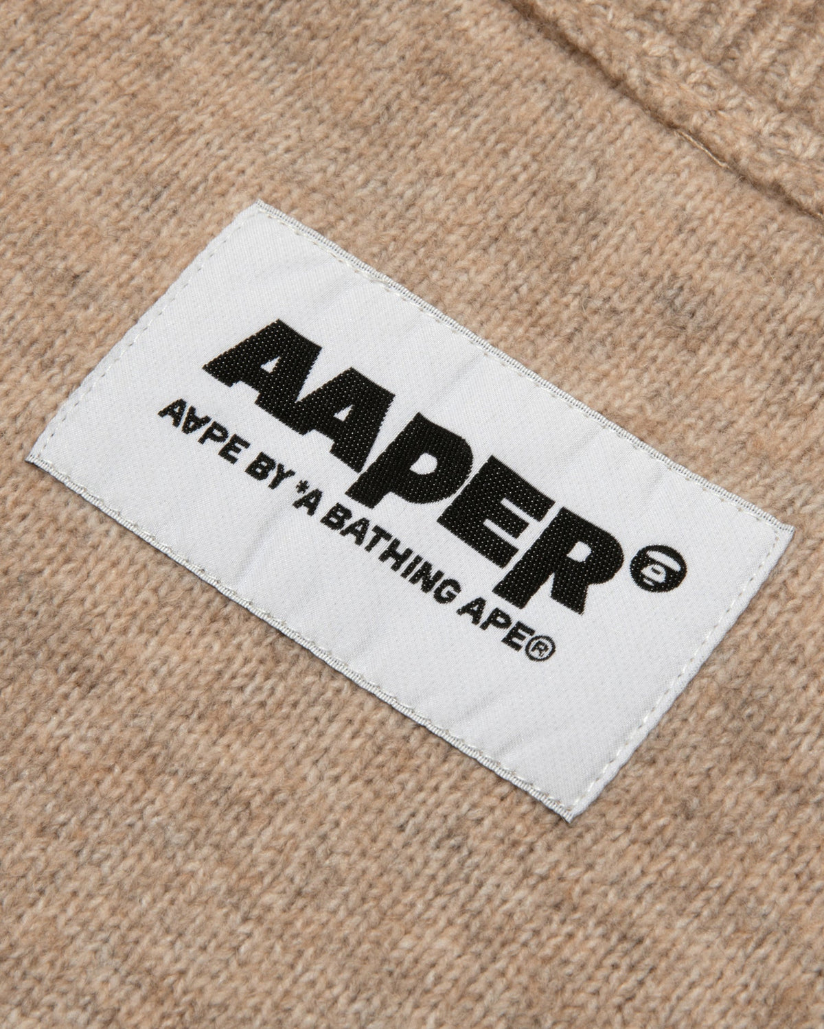 香港直郵 Aape 男裝 26秋冬猿人軍團字母提花趣味毛衣針織衫D343 AAPKNMD343XXR