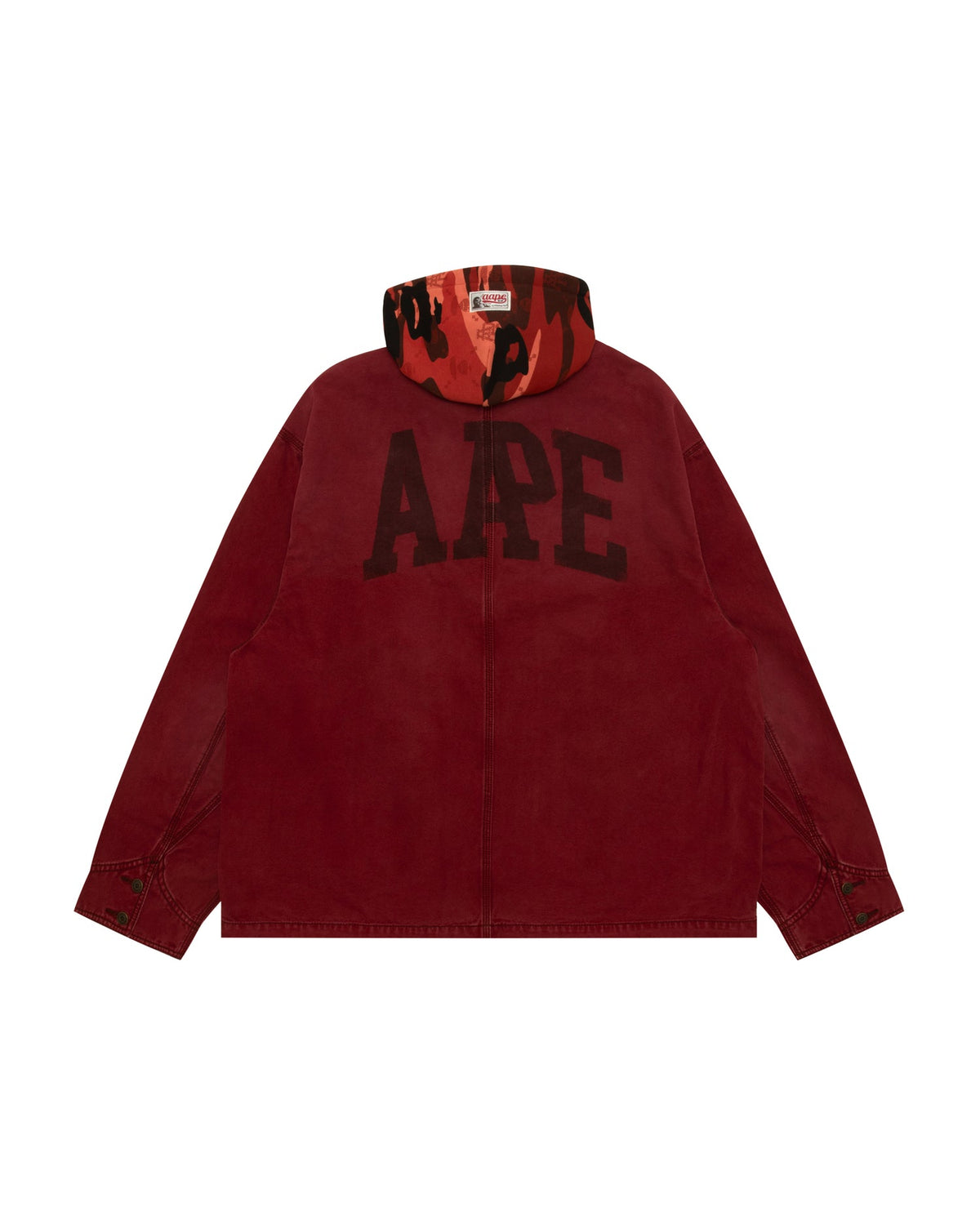 香港直郵 Aape 男女通用 26 秋冬款可拆卸帽水洗復古工裝夾克 7815 AAPLJM7815XXR