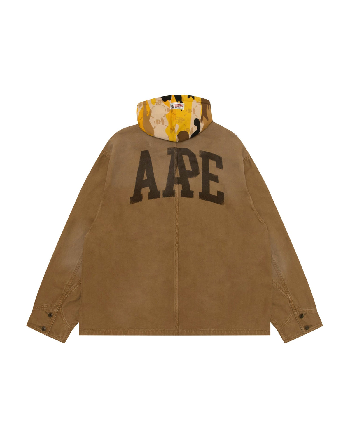 香港直郵 Aape 男女通用 26 秋冬款可拆卸帽水洗復古工裝夾克 7815 AAPLJM7815XXR