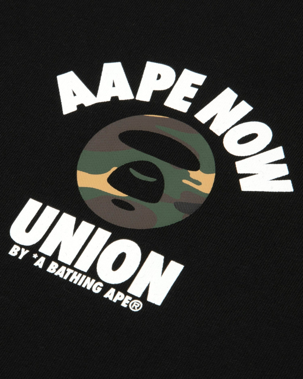 香港直郵 Aape 26秋冬  迷彩猿人字母经典潮流舒适长袖T恤10027 AAPLTM10027XR