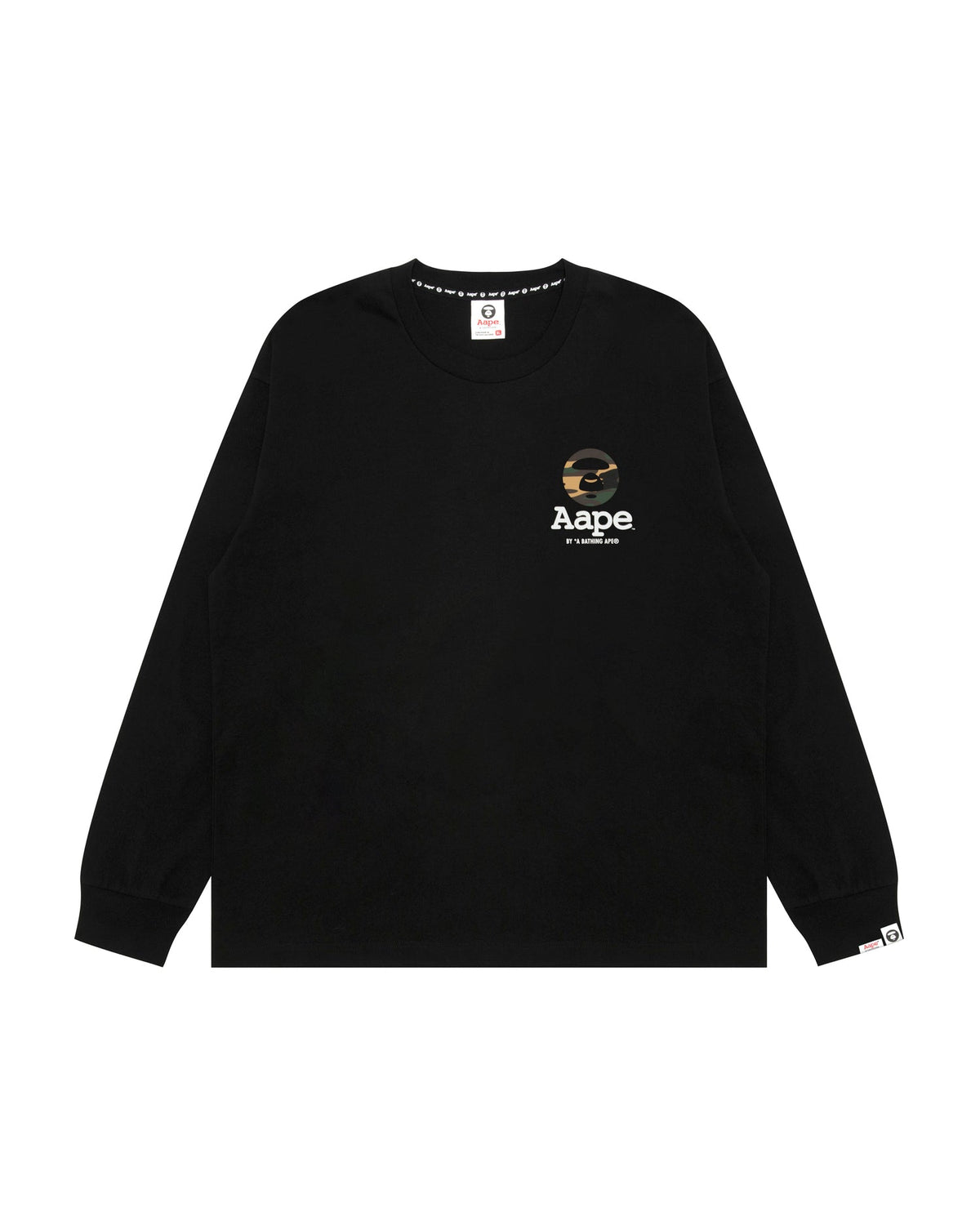 Aape 男裝 26秋冬迷彩猿人字母經典潮流舒適長袖T恤10028 AAPLTM10028XR