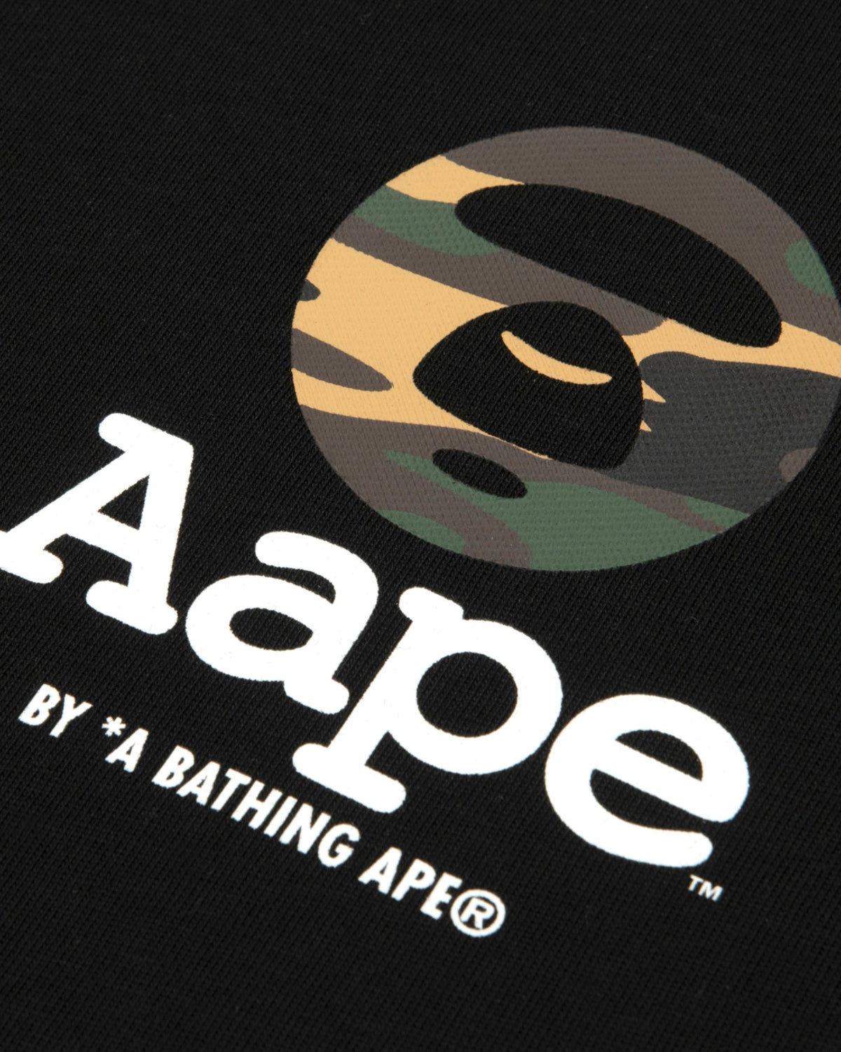Aape 男裝 26秋冬迷彩猿人字母經典潮流舒適長袖T恤10028 AAPLTM10028XR