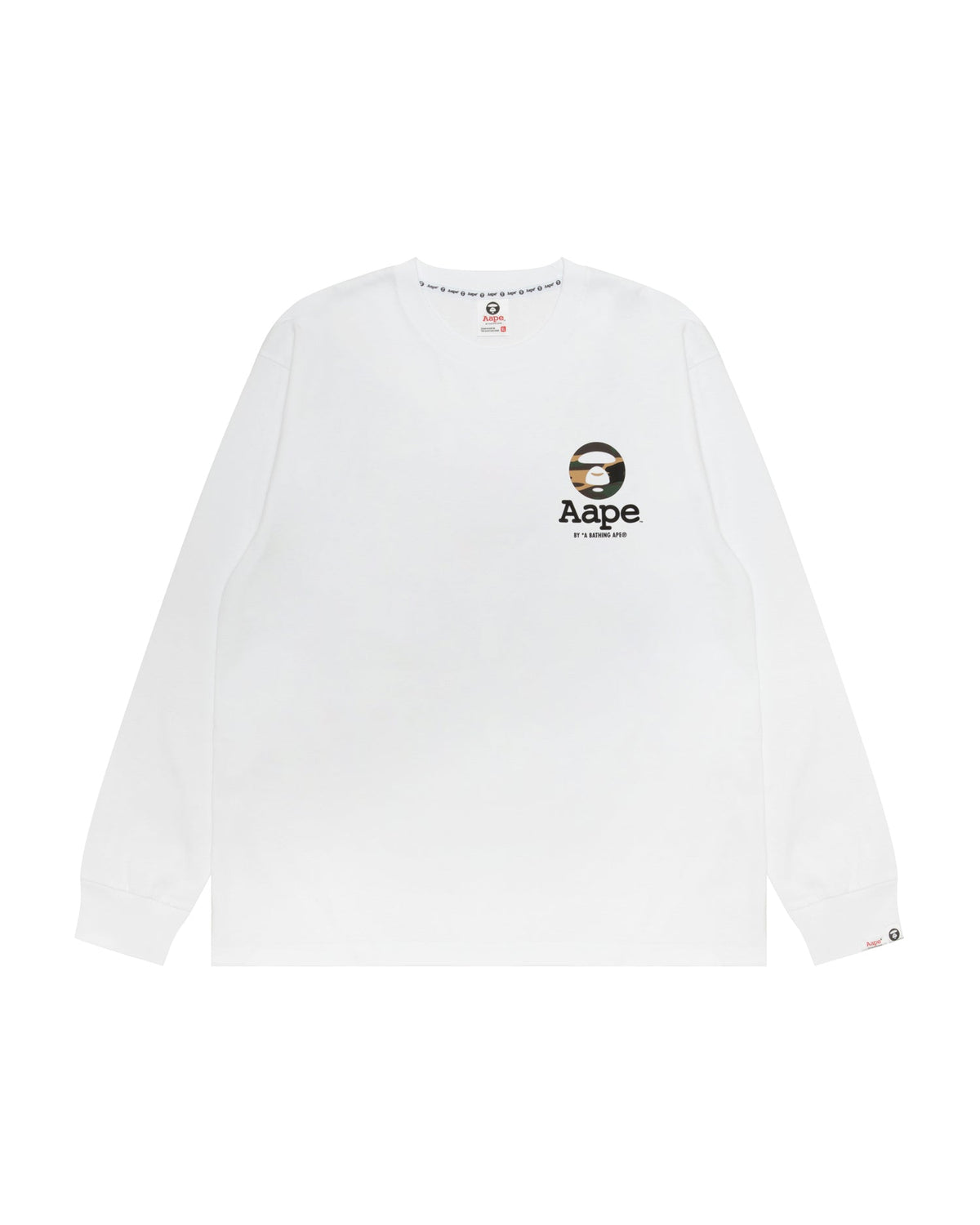 Aape 男裝 26秋冬迷彩猿人字母經典潮流舒適長袖T恤10028 AAPLTM10028XR